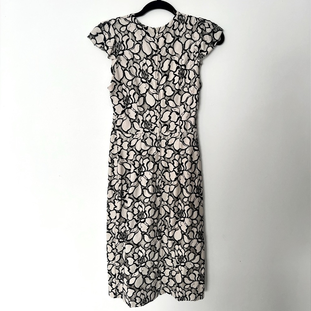 fitted floral lace dress, full coverage, pencil dress, back zipper